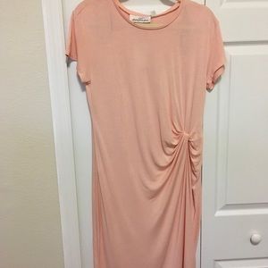 H & M Side Knit Twist blush dress